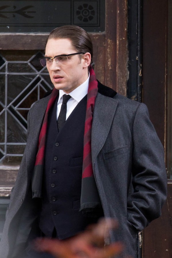 Tom Hardy on the set of his latest movie 'Legend'