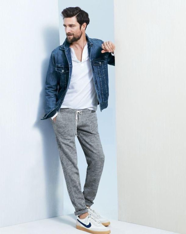 blue-denim-jacket-white-v-neck-t-shirt-grey-sweatpants-white-low-top-sneakers-original-1149